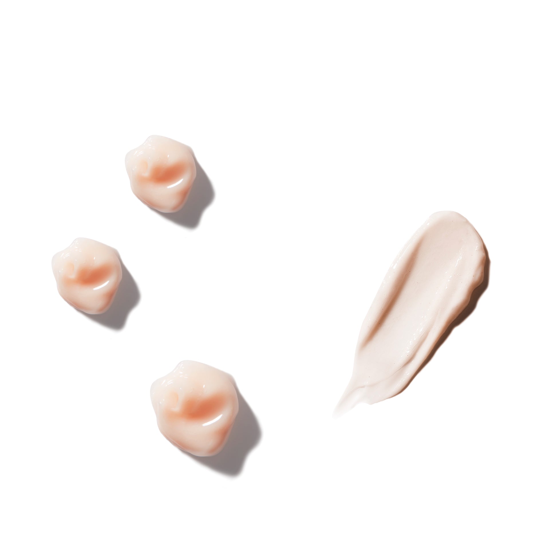 texture shot of three dollops of rahua hydration shampoo with a swipe of rahua hydration conditioner on a plain white background|variant:93-oz