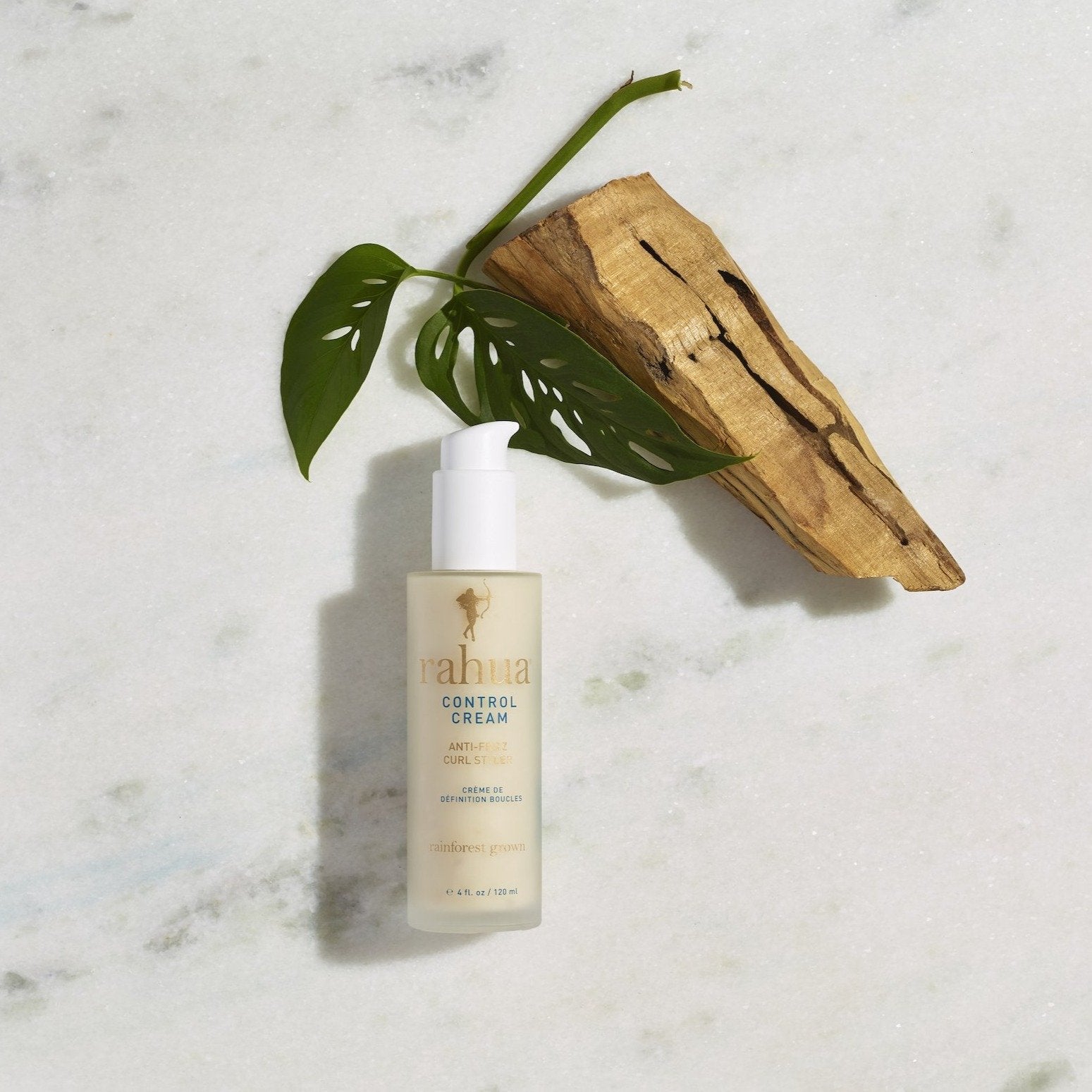 rahua control cream with Carnauba Leaf and wooden stick