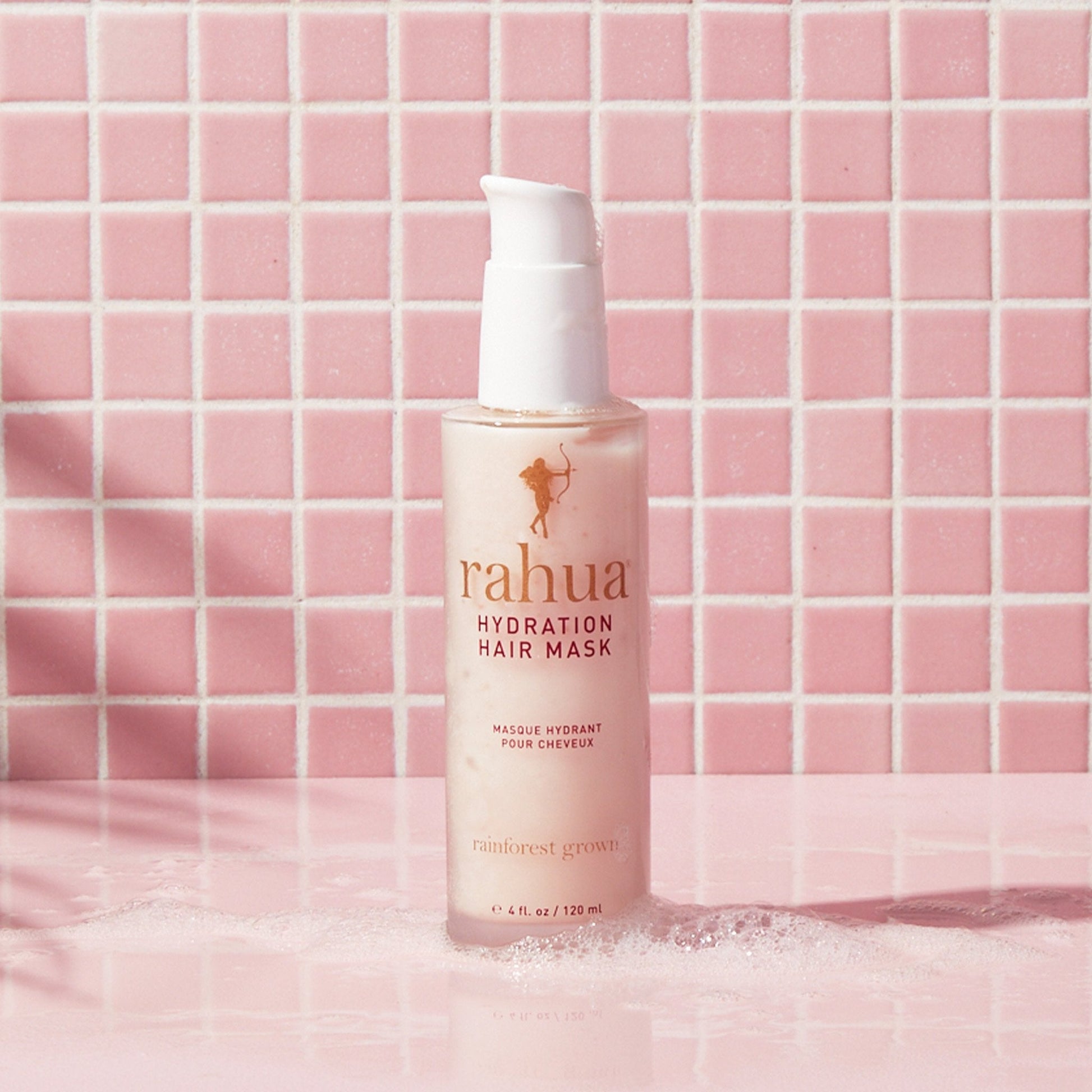 Rahua Hydration Hair Mask with pink Tiles